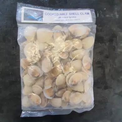 Clams Cooked in Half Shell 1kg FROZEN
